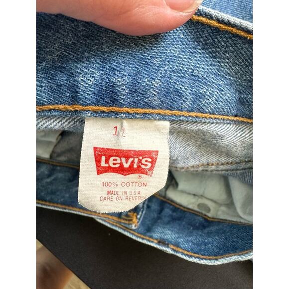 Vintage 80s Levi's 501 (17501-0138) Stonewash High Waisted Straight Leg Jeans 11 - Picture 6 of 16